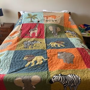 Company Kids Full/Queen Quilt Safari Animals